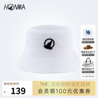 HONMAGOLF高尔夫配件渔夫帽时尚休闲LOGO圆顶运动遮阳帽HUIX018R617 白色（升级款） 均码