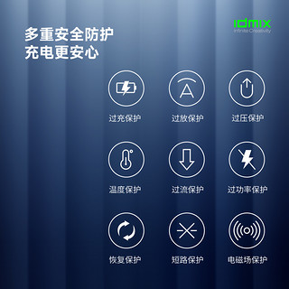 idmix充电宝二合一PD30W快充自带线Type-c适用iPhone15苹果系列华为Mate 60安卓手机平板iPad