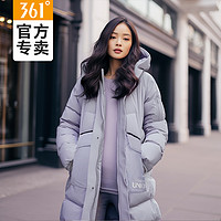 361° 女款长款连帽羽绒服外套 562244305