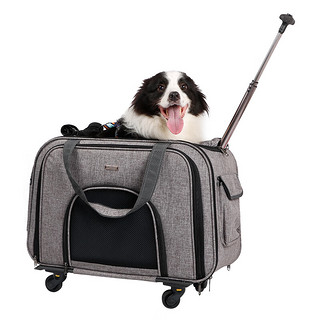 DO DO PET 拉杆箱包狗狗出行宠物四轮拉杆包猫咪便携外出行李箱可拓展大空间
