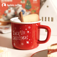 瑞幸咖啡 luckin coffee coffee咖啡 圣诞陶瓷马克杯办公室桌面高颜值创意咖啡杯水杯350ml