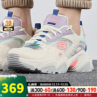 斯凯奇（SKECHERS）女鞋 2023冬D'LITES系列运动鞋时尚潮流休闲鞋复古厚底熊猫鞋 896004-NTMT 38