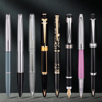 HERO 英雄 全钢100型钢笔14k金笔尖经典老款高档男士礼盒暗尖