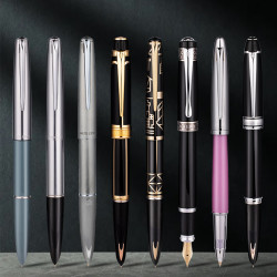 88viphero英雄全钢100型钢笔14k金笔尖经典老款高档男士礼盒暗尖