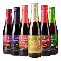 88VIP：Lindemans 林德曼 果桃子樱桃草莓8口味随机组合250mlx6瓶装精酿啤酒