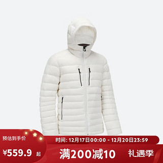 迪卡侬TREK 500 山地徒步羽绒保暖夹克淡咖色2XL-4986187