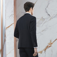 柒牌西服套装男士24春季商务正装易打理平驳领面试西装外套126JC70760 黑色 B56