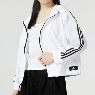 阿迪达斯 （adidas）外套女装 运动服训练休闲时尚连帽防风夹克 HE4177 L【170-175cm/110-120斤】