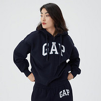 Gap 盖璞 女士复古抓绒卫衣 445808NAVY