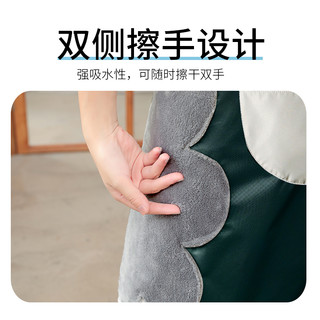 南极人【2条装】围裙2023款新家用厨房防水防油围裙厨房工作服男女通用