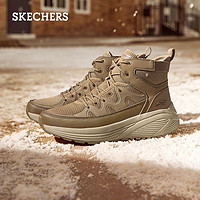 SKECHERS 斯凯奇 2023年冬季新款男鞋绑带中帮运动鞋厚底耐磨户外鞋