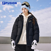 FILA 斐乐 FUSION斐乐潮牌情侣款羽绒服2023冬季新款时尚宽松立领外套