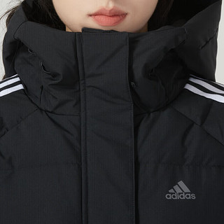 阿迪达斯 （adidas）女装棉服夹克外套 冬季自营运动服保暖休闲防风羽绒服 IT8720/侧边三条纹/连帽 L