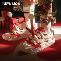 FILA 斐乐 FUSION斐乐潮牌KICK DX XMAS 女鞋专业滑板鞋2024春季圣诞款