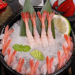 俄罗斯进口北极刺身甜虾生吃30只2盒赠芥末酱油