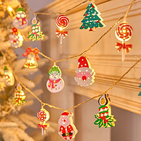 大单 圣诞节装饰灯led彩灯星星闪灯儿童房间布置氛围灯圣诞老人道具灯