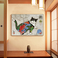 Better House 百特好 武士猫和风日式风格浮世绘挂画日本装饰画纹身店居酒屋壁画