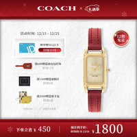 蔻驰(COACH)CADIE系列 母贝表盘 方表皮带17.5mm 石英女表 14504025