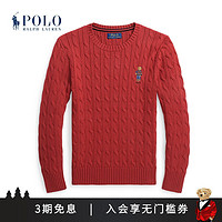 Polo Ralph Lauren 拉夫劳伦 男童 Polo小熊棉针织衫RL40867 600-红色 XL
