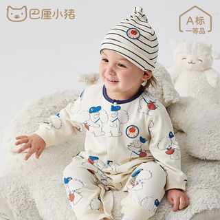 连体衣新生儿秋冬季保暖哈衣婴儿衣服超洋气初生儿爬爬服宝宝秋装