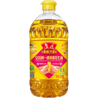 luhua 鲁花 5S压榨一级花生油1.8L 香飘万家浓香款食用油炒菜家庭装