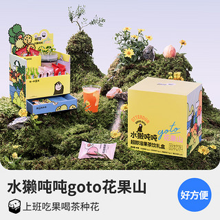 水獭吨吨 花果茶 即溶goto花果山礼盒圣诞15杯混合口味冻干果茶饮品