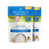 BELLAMY'S 贝拉米 澳洲进口贝拉米婴幼儿有机辅食益生元GOS米粉125g*2袋 4+
