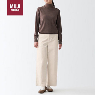 MUJI 無印良品 无印良品（MUJI） 女式 弹力 灯芯绒 宽版裤 BEE07C2A 象牙色 M