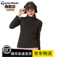 泰勒梅 高尔夫服装T恤2023女士秋冬保暖防风长袖刷毛上衣 U21780 黑色 L