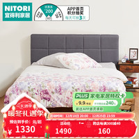 NITORI宜得利家居 家具 卧室家具 布艺床 DBU 灰色 双人