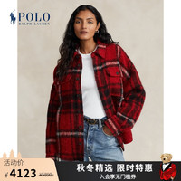 Polo Ralph Lauren 拉夫劳伦 女装 23年秋大号版格纹衬衫RL25137 600-红色