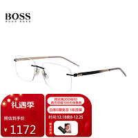 HUGO BOSS 无框镜框光学眼镜架近视眼镜框男女款配近视镜1305F I46