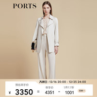PORTS宝姿早春燕麦灰轻盈短风衣女LD8T001PWE011 燕麦灰 2