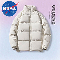 NASADKGM 棉服男联名秋冬款休闲百搭大码棉衣青少年保暖立领棉袄外套 卡其色 M