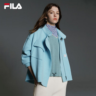 FILA 斐乐 Emerald斐乐女士女装外套2024春季休闲时尚宽松立领上衣 翎羽兰-LB 160/80A/S