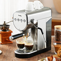 Tenfly 添美家 意式浓缩咖啡机家用小型20bar半自动萃取不锈钢蒸汽打奶泡