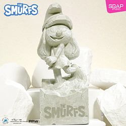 SOAP STUDIO 蓝精灵系列蓝妹妹雕塑像(白石纹版)潮玩手办摆件童年