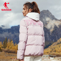 qiaodan乔丹中国乔丹抗寒羽绒服女冬季女士短款加厚保暖外套鸭绒上衣