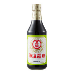 KIMLAN 金兰 中国台湾金兰薄盐酱油590ml玻璃瓶减盐生抽烧菜炒菜红烧调味品