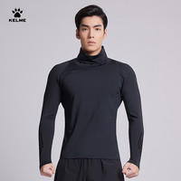 KELME卡尔美运动衣男紧身长袖T恤加绒高领保暖训练跑步打底服