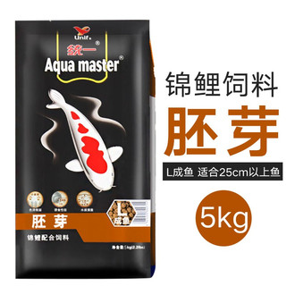 Uni-President统一鱼粮 锦鲤金鱼观赏鱼饲料胚芽成鱼5kg 增红增艳不浑水