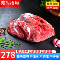 仲亨记 宁夏散养原切牛腿肉黄牛肉大块牛前后腿肉火锅食材牛肉生鲜 清真 5斤黄牛肉