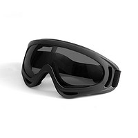 妙普乐 户外运动护目镜骑行摩托风镜防尘防风劳保眼镜滑雪镜护目镜 X400黑框+灰色镜片