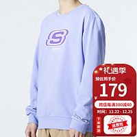 SKECHERS 斯凯奇 卫衣男装女装 23春秋季新款情侣装潮流舒适透气运动休闲服套头衫 L322U083-01DU/单件 XS