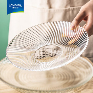LOVWISH 乐唯诗 家居日用厨房用品创意玻璃透明水果沙拉盘碗 螺纹盘
