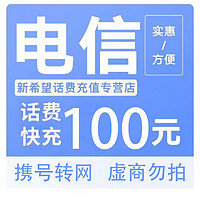 中国电信 100元 24小时到账