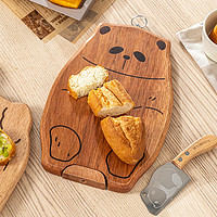 摩登主妇 mototo熊猫迷你切菜板家用小砧板切水果婴儿辅食粘板 熊猫可立木制菜板