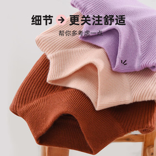 马克华菲女童毛衣冬季加厚保暖舒服中大童冬装2023时尚洋气儿童打底衫 纯色粉 110