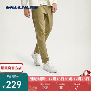 斯凯奇（Skechers）雅钻系列男子梭织长裤L423M058 海带褐/01EW S