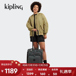 Kipling男女款冬旅行行李箱拉杆箱NEW YOURI SPIN系列 S-3D老花拼粉